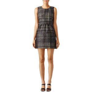 MILLY Confetti Check Laura Dress Sheath Chic Preppy Cocktail Size 8